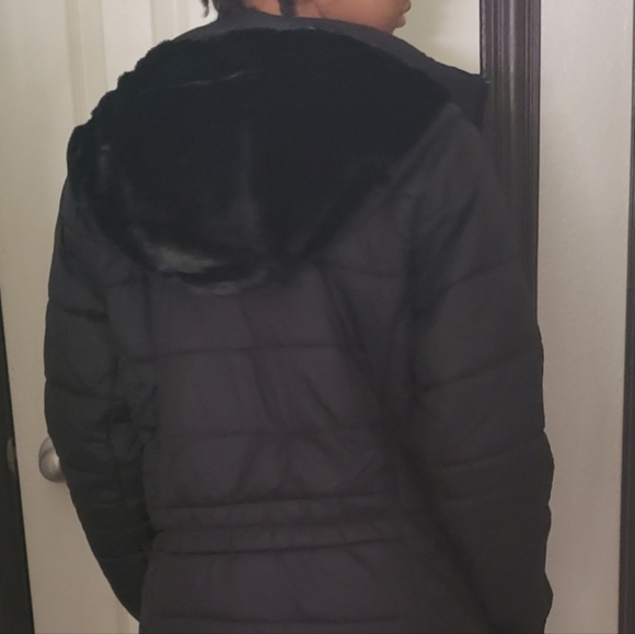 SL Sweet Look Puffer Coat Black Size Youth Extra Large  Hooded Jacket - Picture 2 of 5